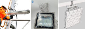 Factory sale Anti-theft Mesh Bag stainless steel rope mesh anti-theft bags stainless steel mesh bag for floodlight safety net